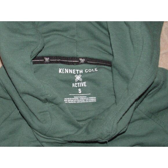 KENNETH COLE Mens Sz Small Casual Wear Green Hoodie Hooded Sweatshirt Pockets - Picture 2 of 6